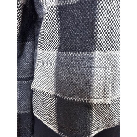 Carlisle Womens Black & Gray Plaid Wool Blend Cropped Jacket Size 8 - Picture 8 of 11